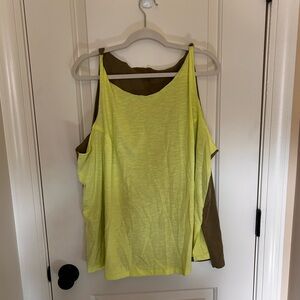 Livi Active Lime and Olive Tank Top
